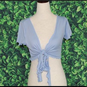 NWOT Blue Crop Top